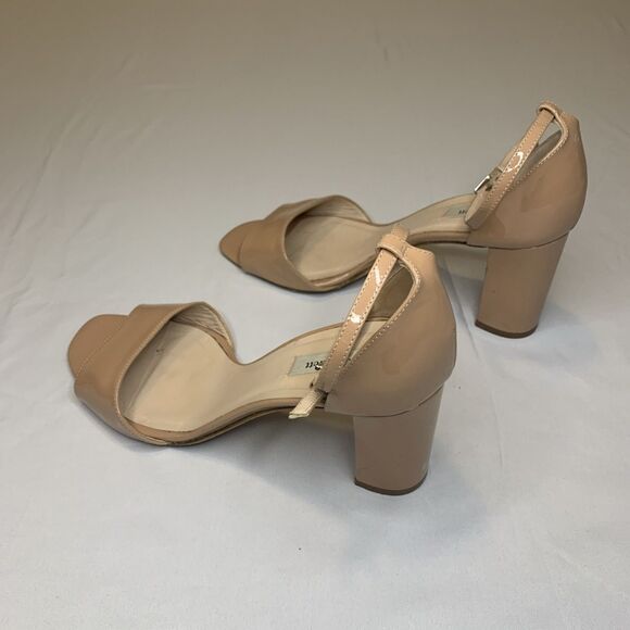 LK Bennett Helena Patent Leather Heels Nude Ankle Strap Career - US 9 EU 39 - Picture 5 of 8